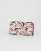 Floral Engravings Large Zip Purse