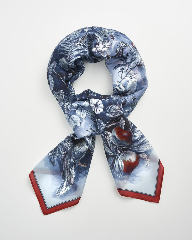 Nocturnal Garden Scarf Midnight Blue