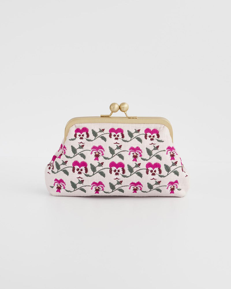 Pansy Victoriana Pink Clutch