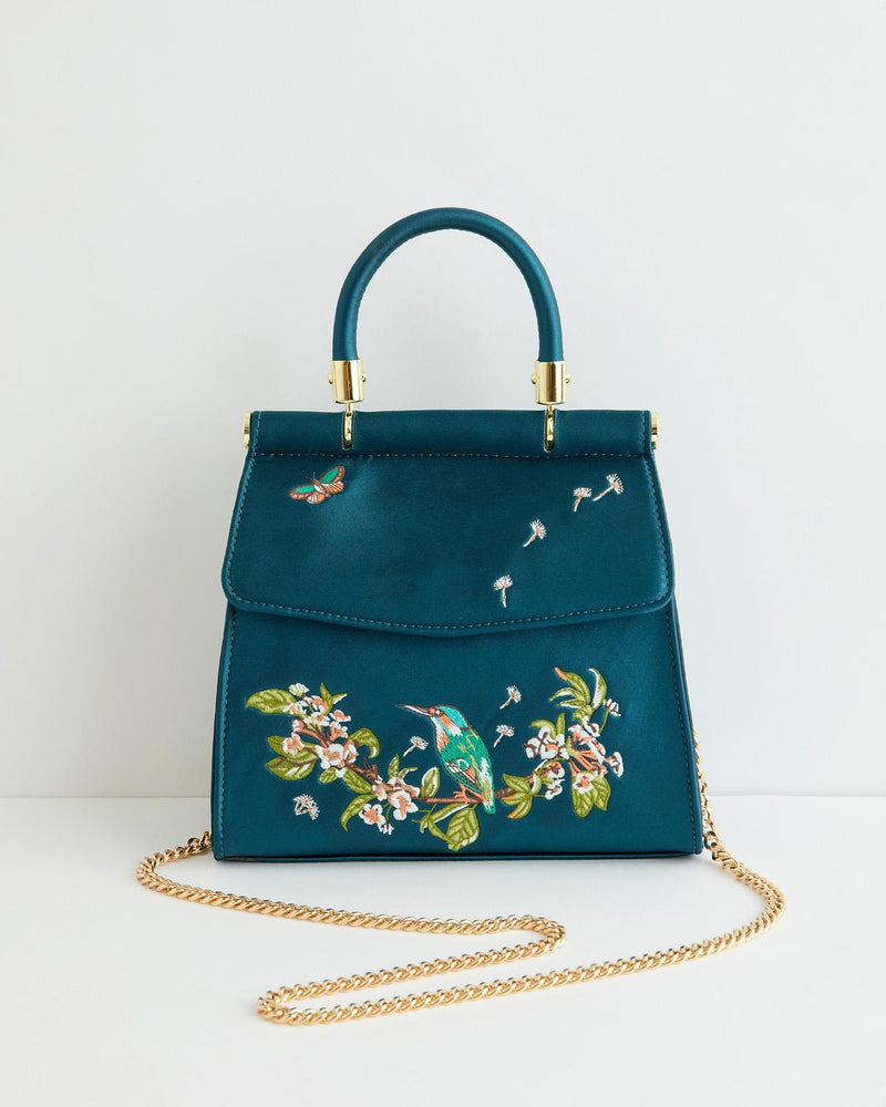 Morning Song Kingfisher Mini Teal Tote