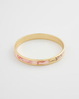 Whispering Sands  Printed Gold Plated Bangle - Pink