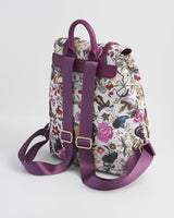 Floral Engravings Small  Plum Backpack