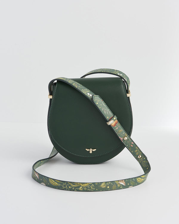 Into the Woods Green Saddle Bag