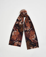 Deco Blooms Black Velvet Scarf