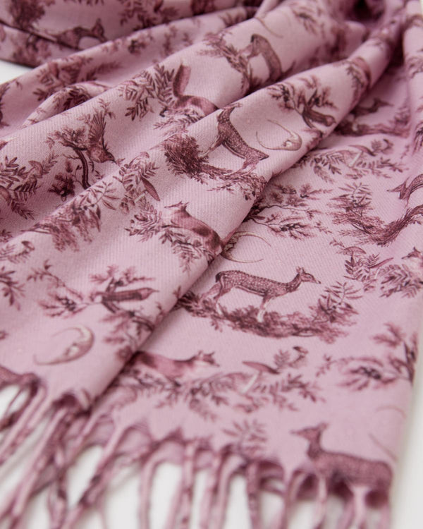 A Night's Tale Woodland Dusky Rose Heavy Weight Scarf