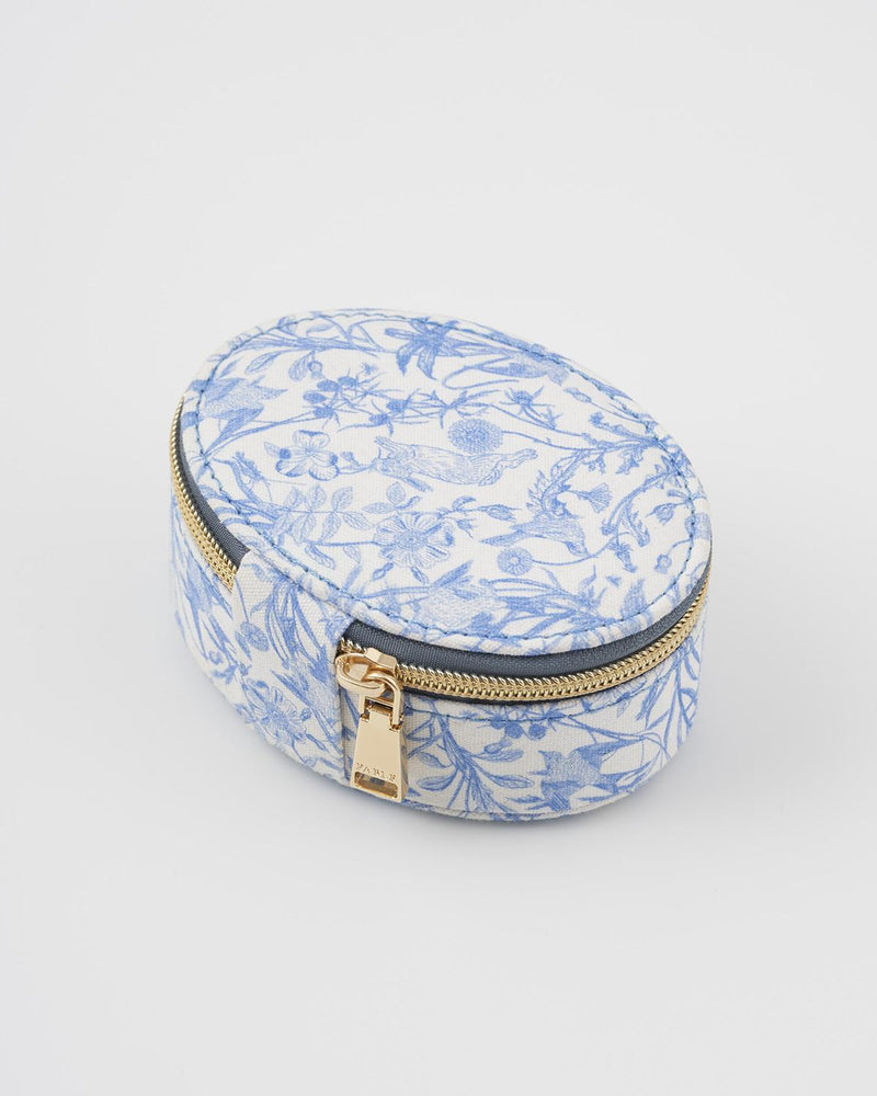 Bunny Blues Oval Jewellery Box