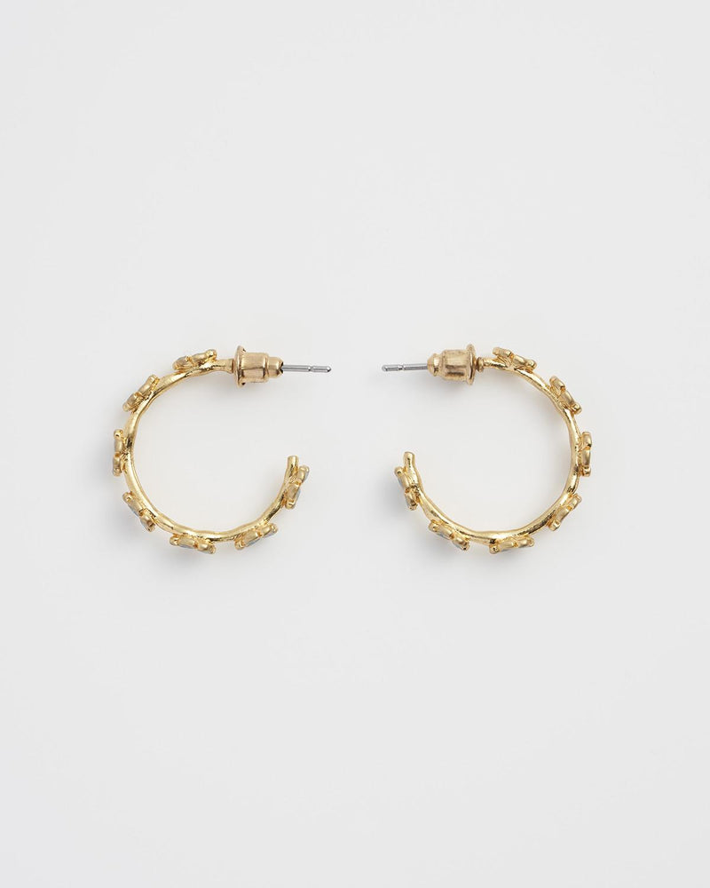 Forget-Me-Not Stud Hoop Earrings