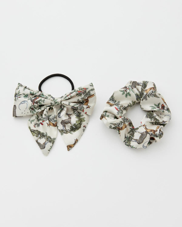 A Night's Tale Scrunchie & Bow Crystal Grey