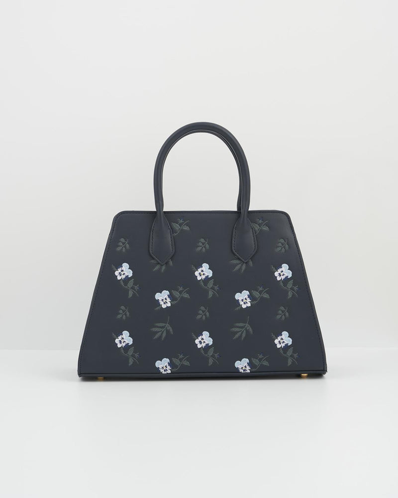 Ditsy Navy Medium Tote