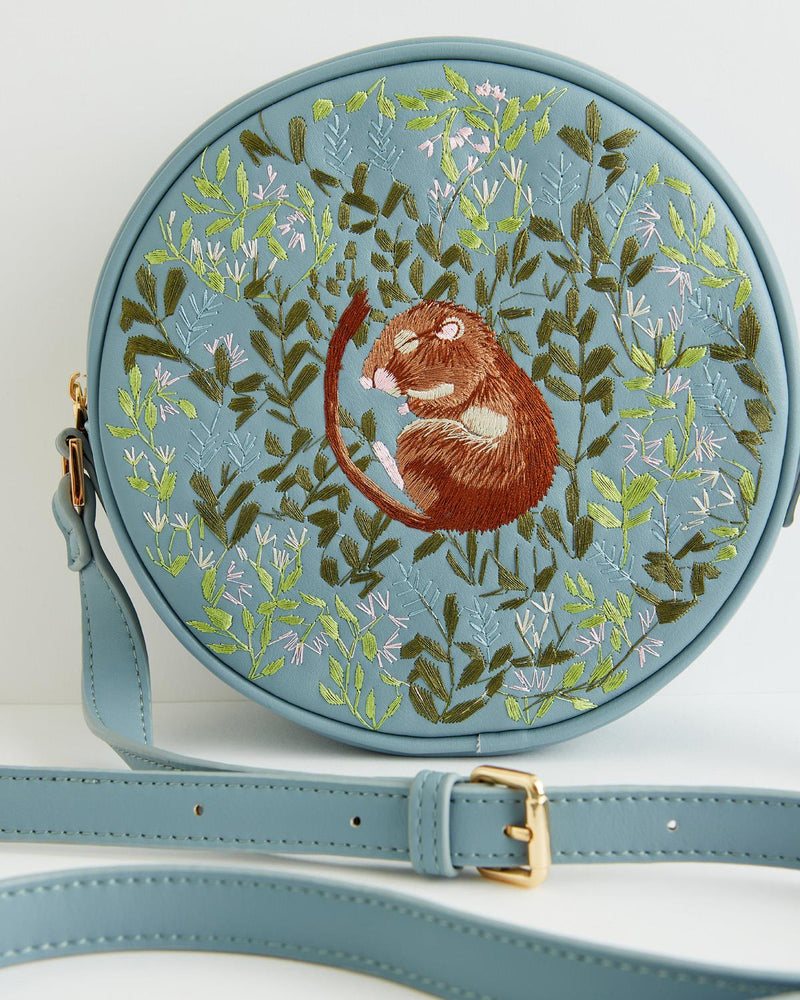 Chloe Circle Bag Embroidered Dormouse Blue