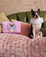 Catherine Rowe Pet Portraits Pug Cotton Pouch - Pink