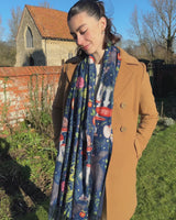 Catherine Rowe’s Into The Woods Scarf - Blue