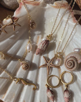 Spiral Shell Huggie Hoops