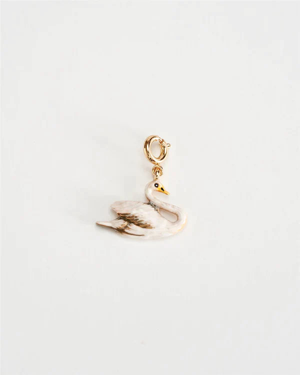 Enamel Swan Charm
