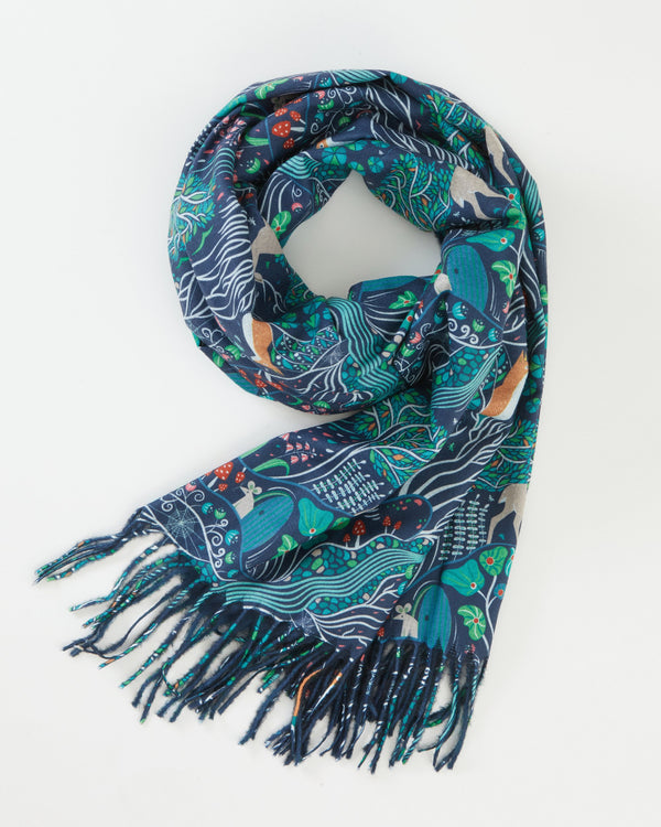 Navy The Enchanted Tree Scarf