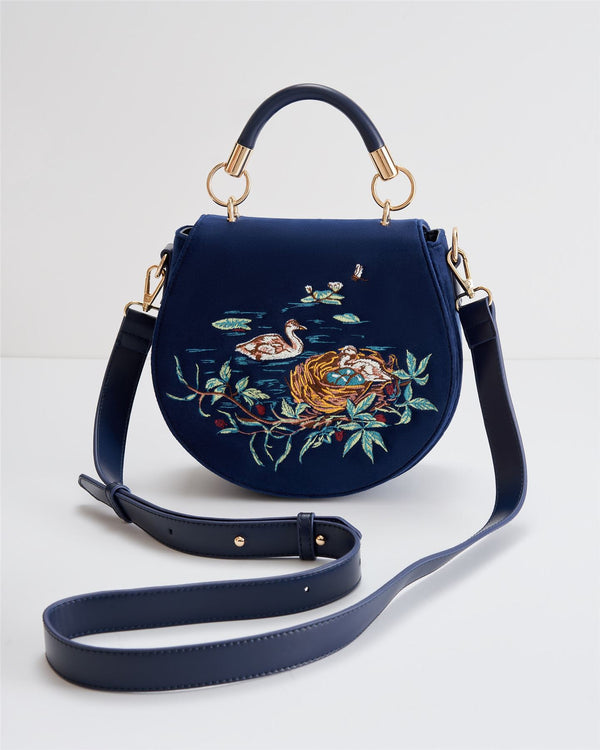 Rebecca Saddle Bag Embroidered Cygnet